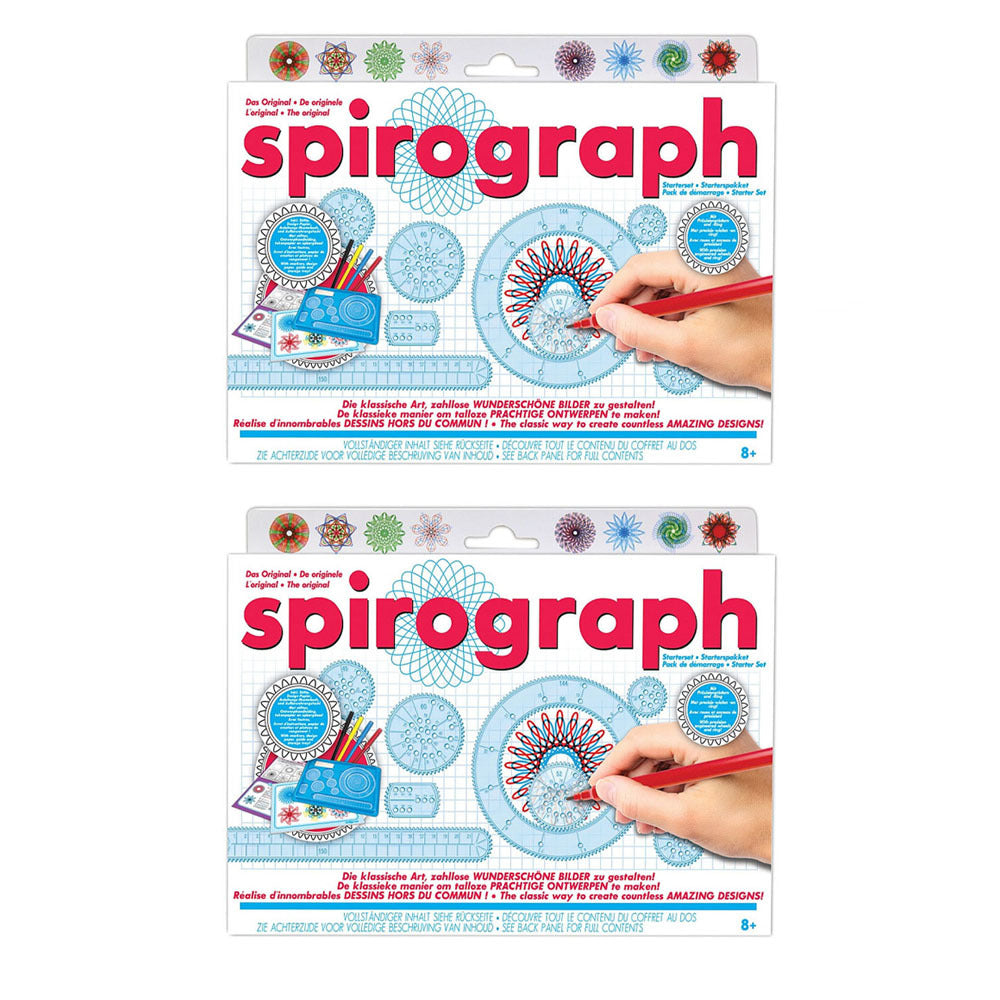 Spirograph Original Design 24pc Kit Creative/Drafting/Drawing/Kids/Art/Craft (2 Pack)