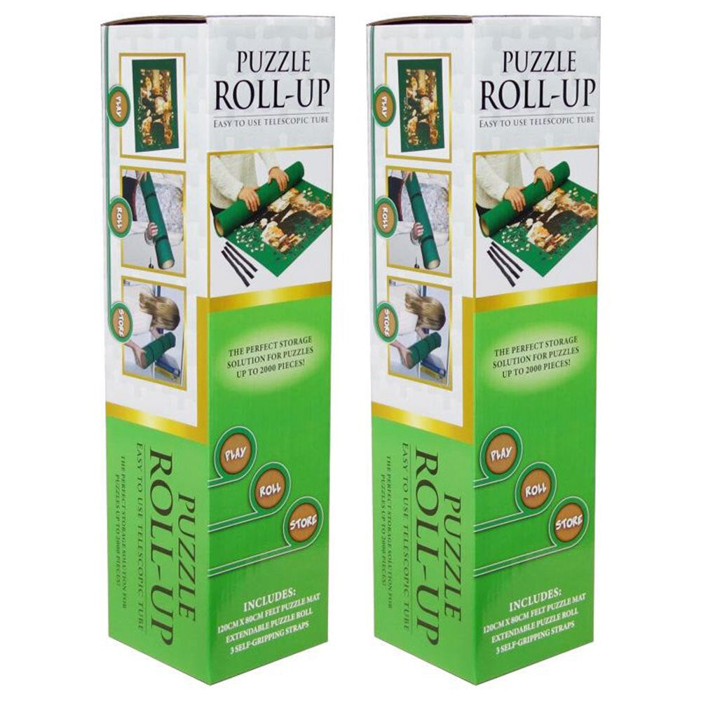 Crown 120cm Roll Up Mat Tube/Storage w/ Straps f/ 2000 Jigssaw Puzzle Pieces (2 Pack)