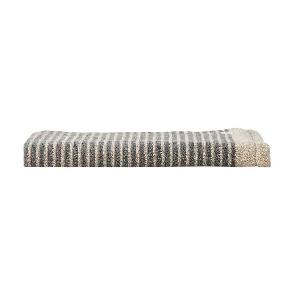 Linen House 40x60cm 630GSM Inverloch Shadow Charcoal Cotton Bathroom Hand Towel