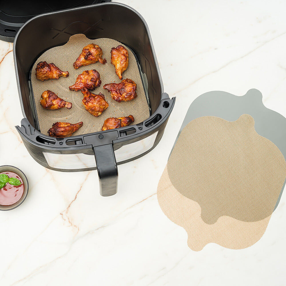 Nostik 2pc Nostik Reusable Kitchen Silicone Fibreglass Square Air Fryer Liner 24.5cm (3 Pack) — image 4