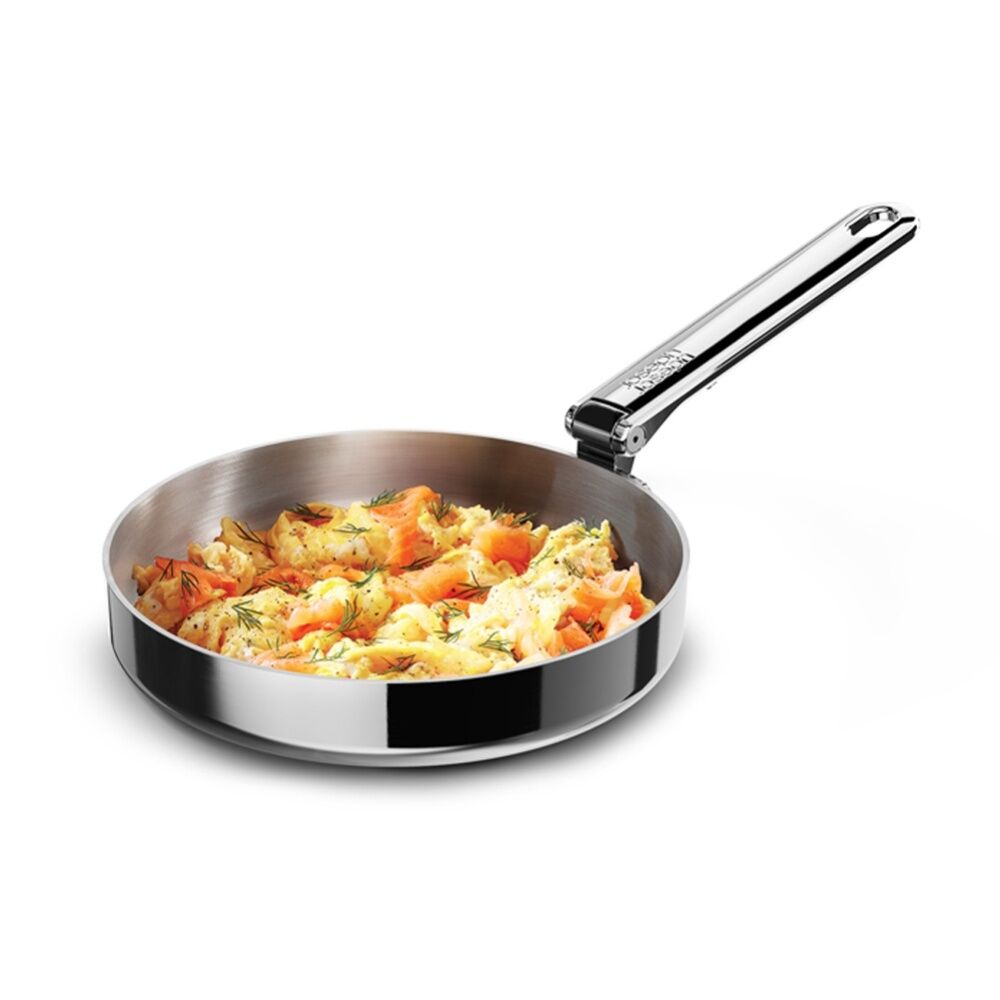Joseph Joseph Space Saving 20cm Frying Pan With Foldable Handle Stainless Steel — image 2