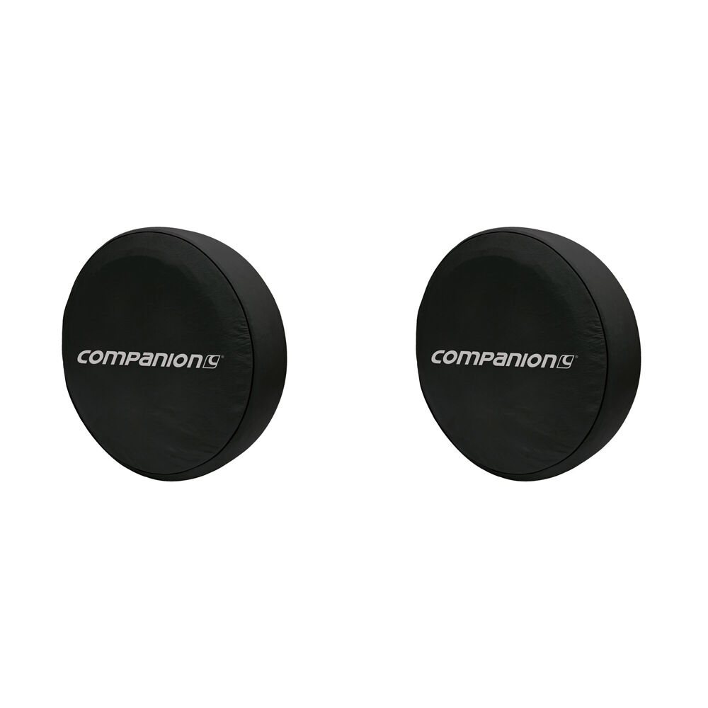 Companion Caravan Wheel Cover Protector For 27'' Spare Tire/Tyres Black (2 Pack)