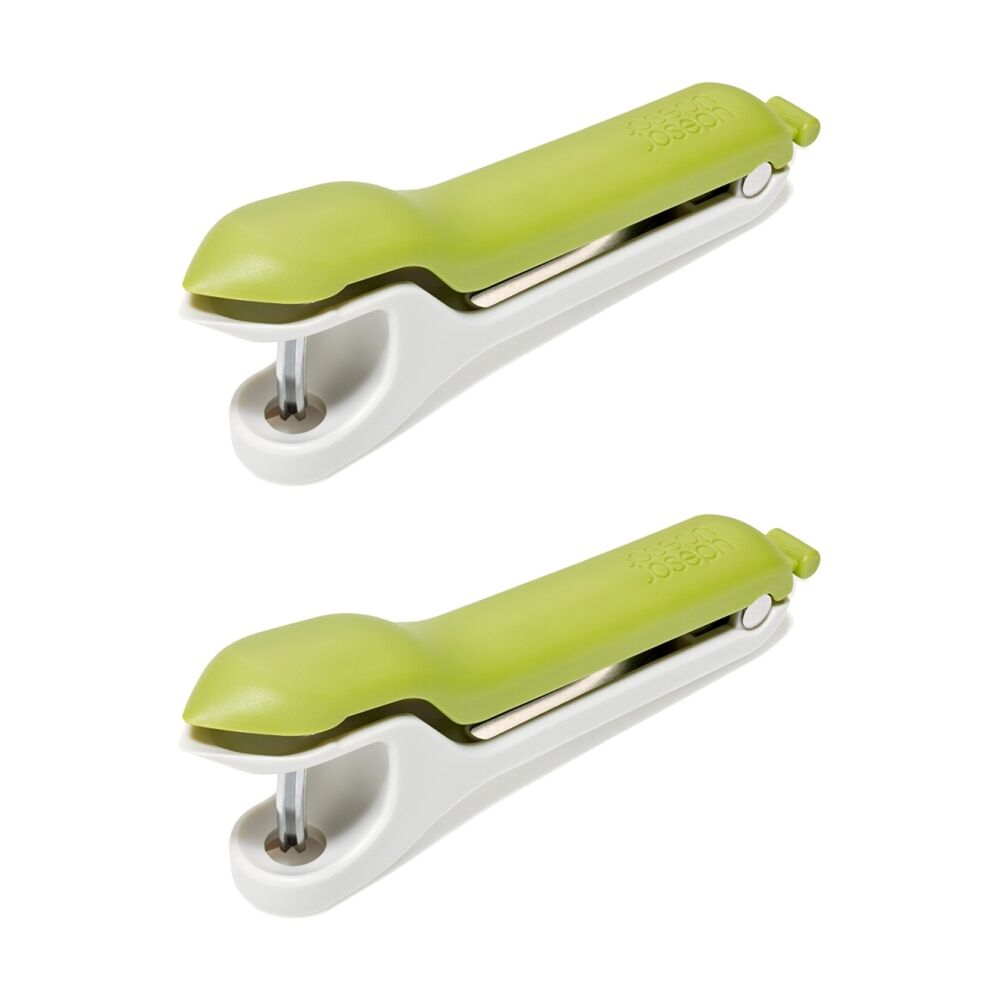 Joseph Joseph Tweezy 2-in-1 Pitter and Huller Kitchen Utensil Stone/Green (2 Pack)