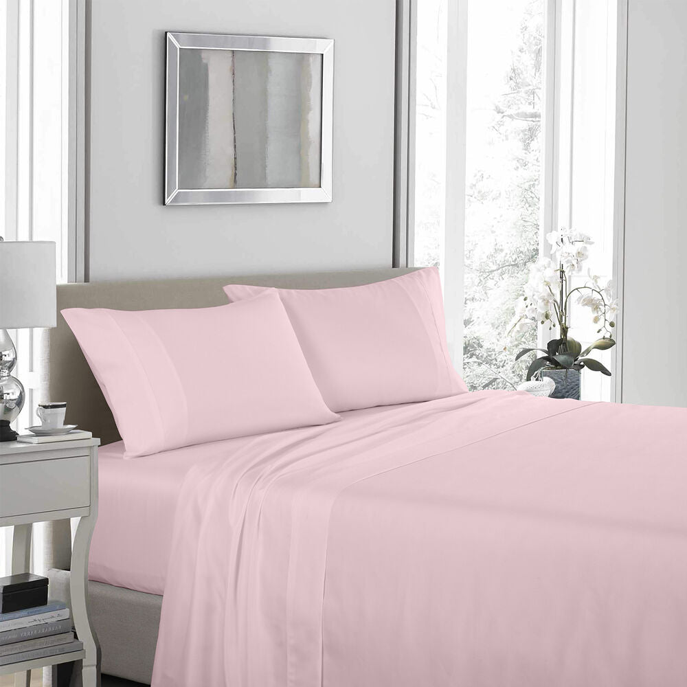Royal Comfort Ultrasoft Sheet Set/2x Pillowcases 1200TC Soft Pink — image 4