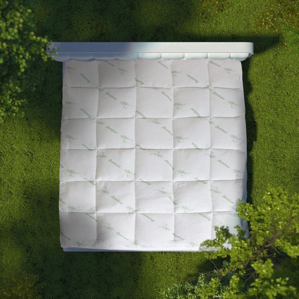 Royal Comfort 1000GSM Luxury Bamboo Covered Mattress Topper White — image 2