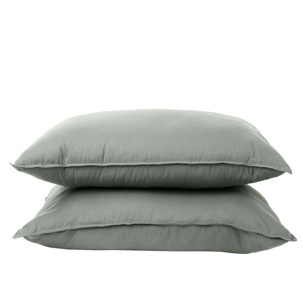 Royal Comfort 2pc Royal Comfort Bamboo Charcoal Bedding Pillow Soft Cushion 50x75cm Grey (2 Pack) — image 3