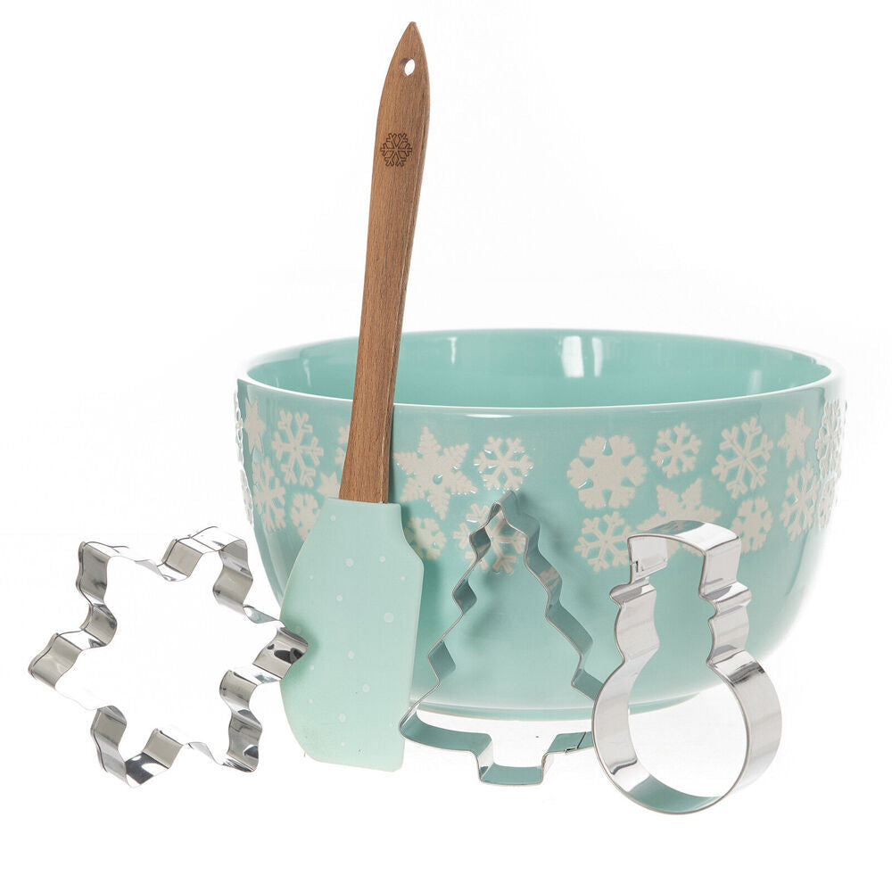 Bread and Butter Electroplate Icy Snowflake Mini Mix Bowl Set Light Blue (2 Pack) — image 2