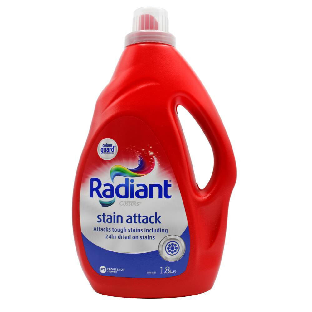 Radiant 1.8L Front & Top Loader Stain Attack Laundry Liquid Detergent