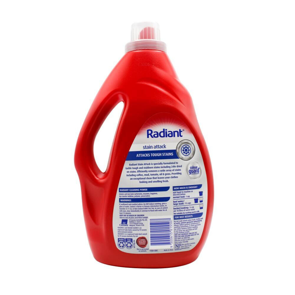 Radiant 1.8L Front & Top Loader Stain Attack Laundry Liquid Detergent — image 2