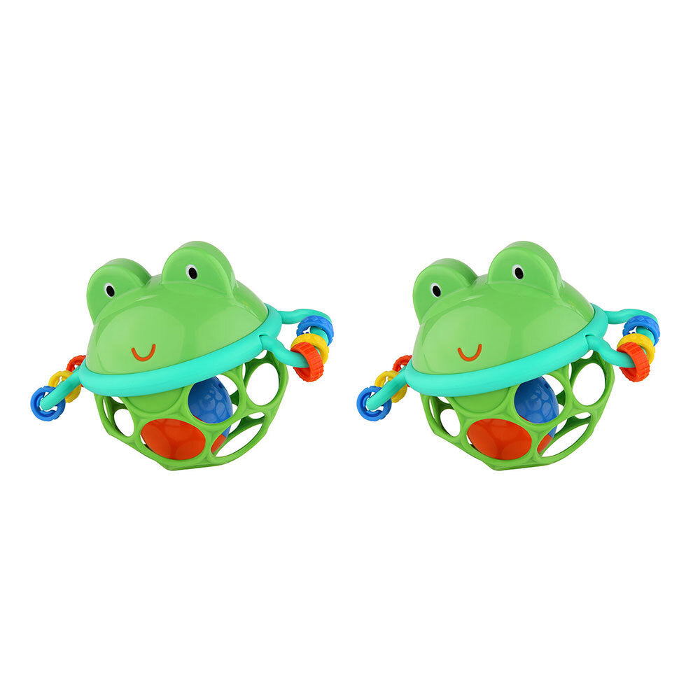 Bright Starts Oball Jingle & Shake Froggy Rattle Toys Pal Kids/Toddler 0m+ (2 Pack)