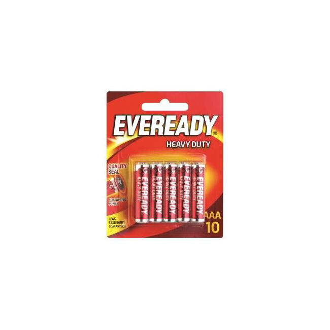 Eveready 10pc Eveready AAA Heavy Duty Zinc-Carbon Battery Single Use For Most Devices (6 Pack) — image 2
