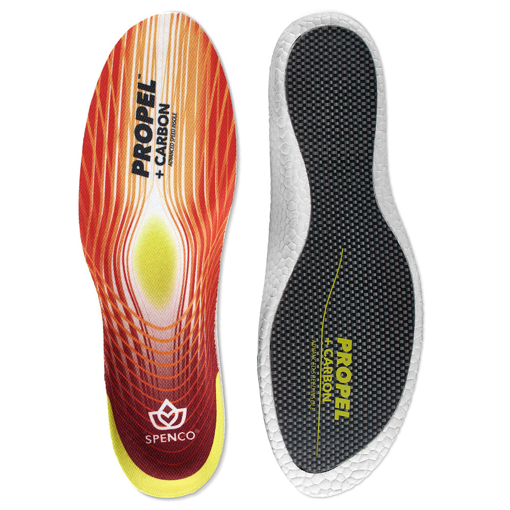 Spenco Propel Carbon Performance Foot Insoles Cushion Support M 8-9.5/W 9-10.5