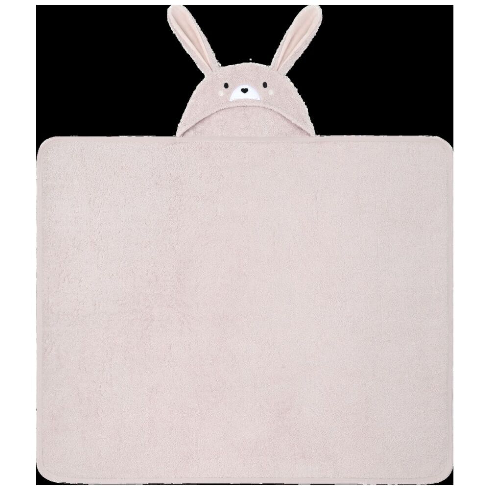 The Peanutshell Pink The Peanutshell Forest Dreams Kids Hooded Bunny Rabbit Towel 100% Cotton — image 3