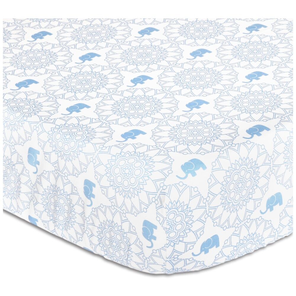 The Peanutshell Bedding Bundle Cotton Cot Sheets & Change Pad Cover Blue (6 Pieces) — image 3