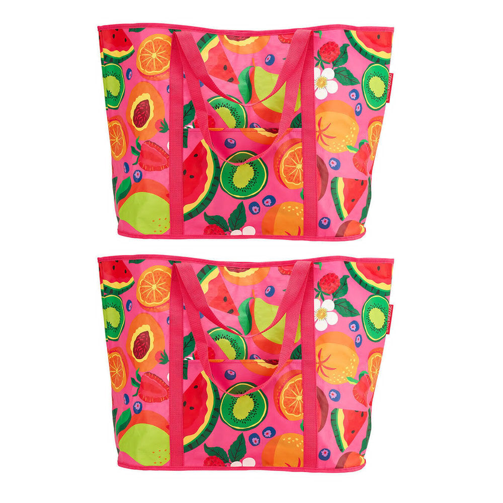 Annabel Trends Jumbo Beach Bag Outdoor Fashion Travel Tote 72x47cm Tropicana (2 Pack)