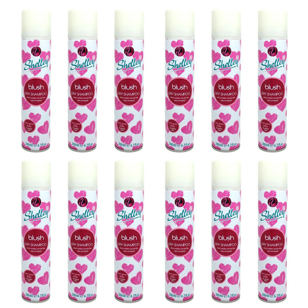 Shelley Instant Refresh Dry Shampoo Spray Blush For All Hair Types 200ml (12 Pack)