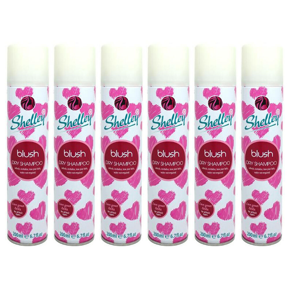 Shelley Instant Refresh Dry Shampoo Spray Blush For All Hair Types 200ml (6 Pack)