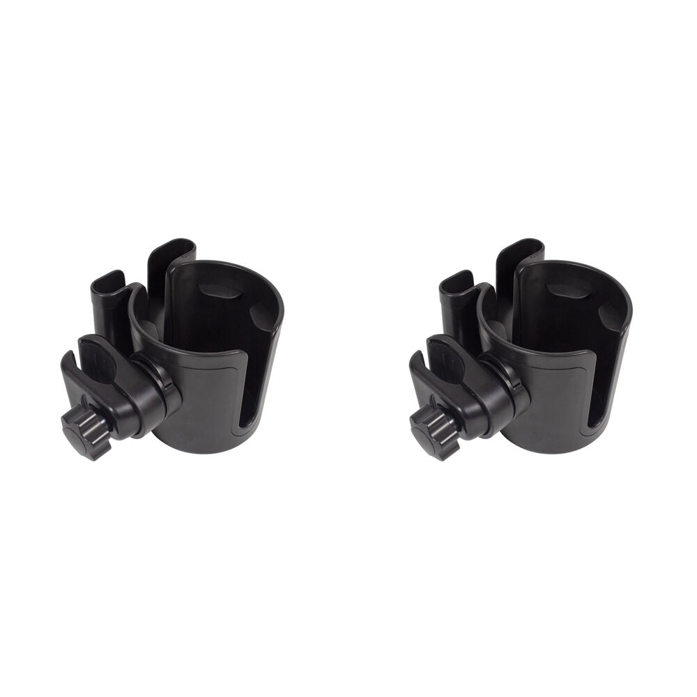 Childcare Lightweight Pram/Stroller Cup and Mobile Holder Black (2 Pack)