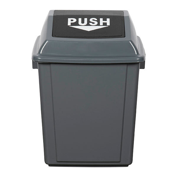 12054-cleanlink-rubbish-garbage-25l-bin-w-bullet-lid-grey