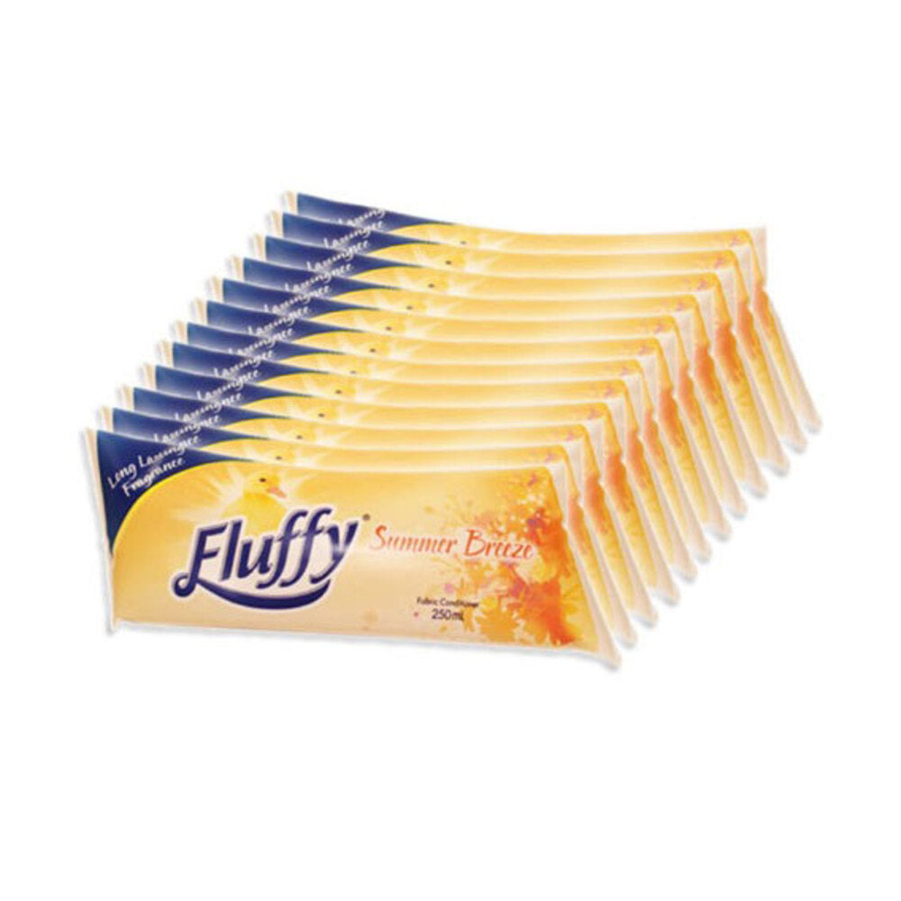 Fluffy 3L Summer Breeze Laundry Fabric Concentrated Softener Pouch - Makes 24L (12 Pack)