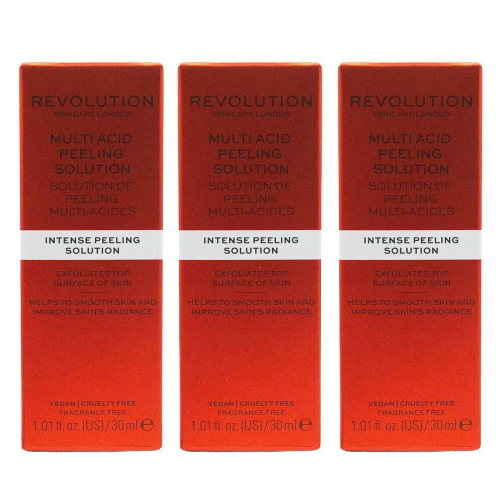 Revolution Skin Multi-Acid Intense Peeling Solution Face Care 30ml (3 Pack)