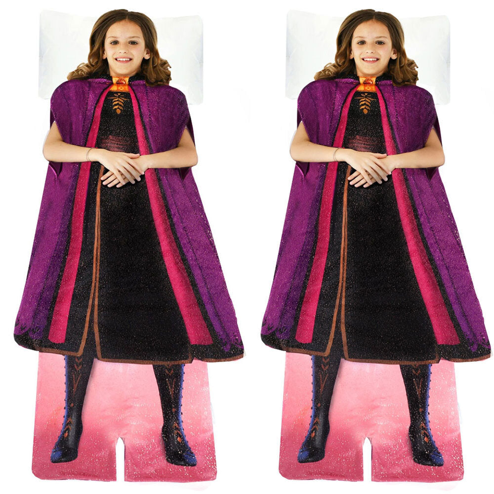 Disney Frozen 2 Anna's Adventure Outfit Blankie Tails Fleece Kids Blanket 3y+ (2 Pack)