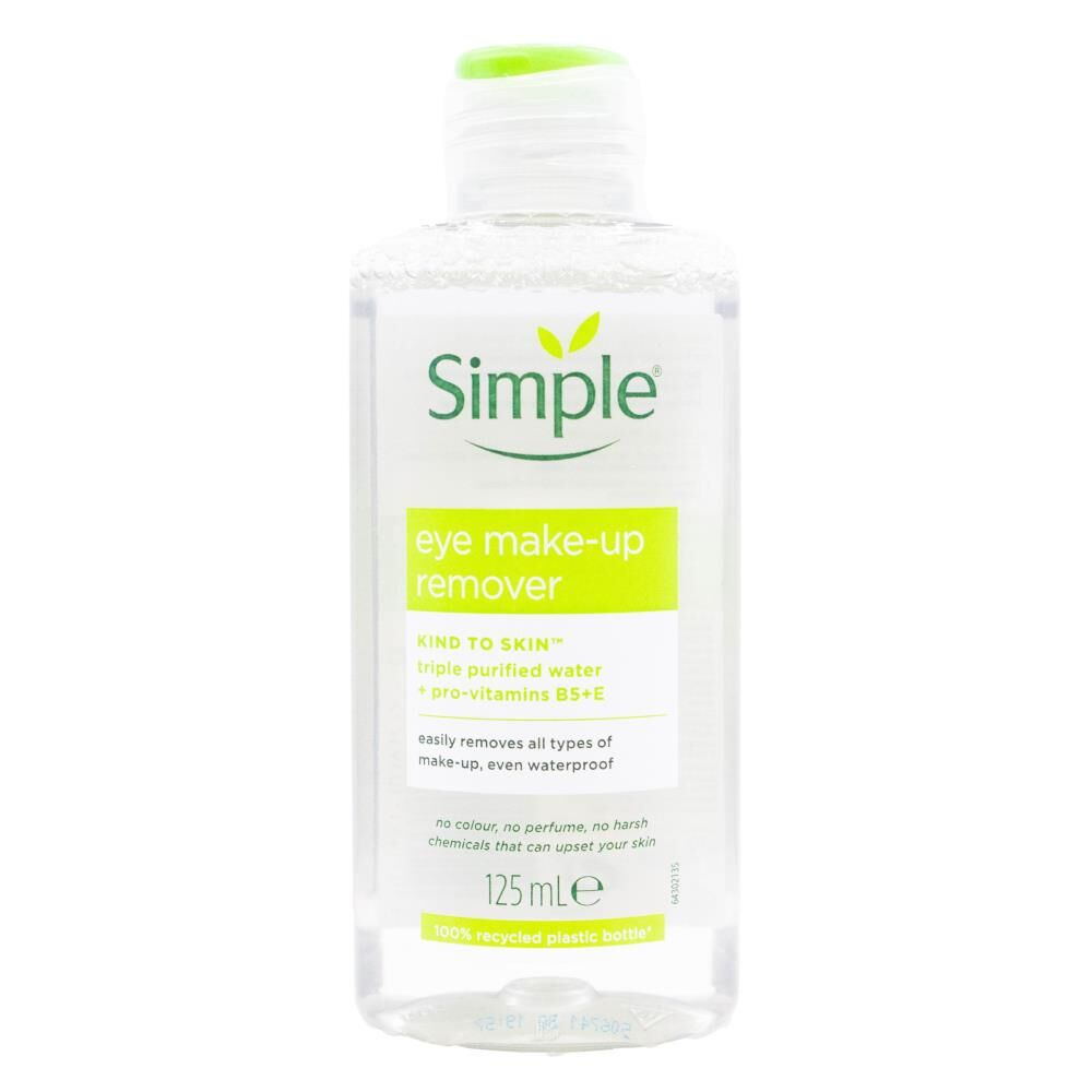 Simple 125ml Pure Eye Make Up Remover for Sensitive Skin Vitamin B5 & E
