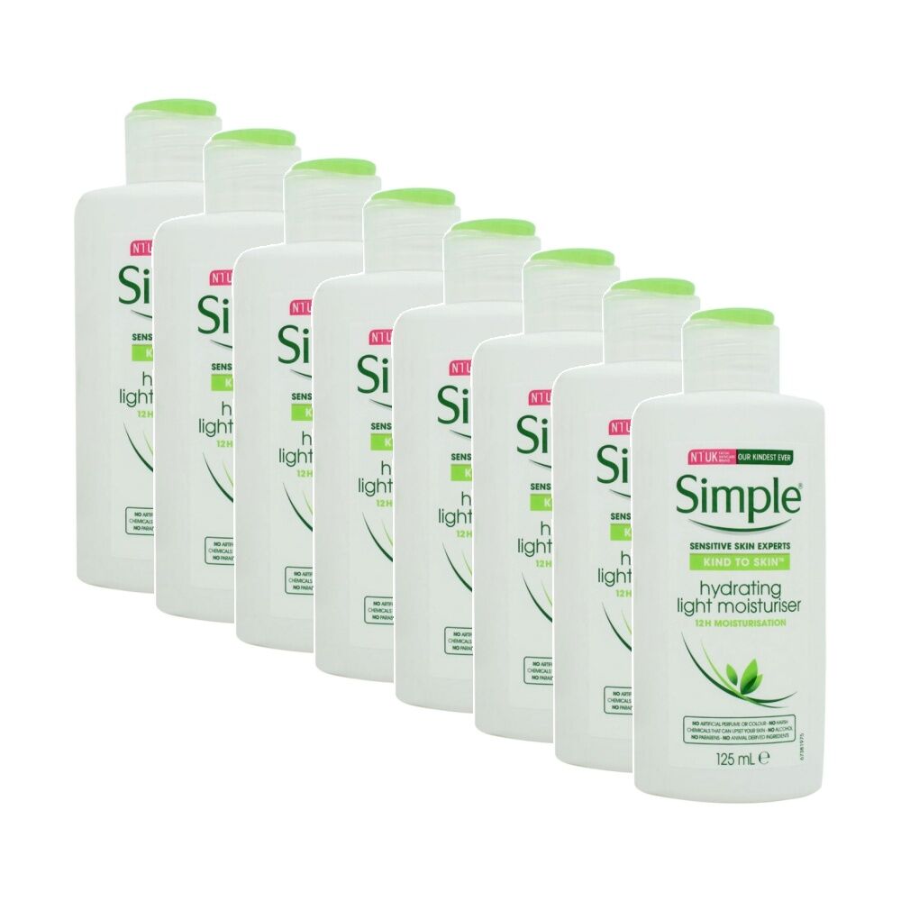 Simple Kind To Skin 12 Hour Hydrating Light Moisturiser 125ml (8 Pack)