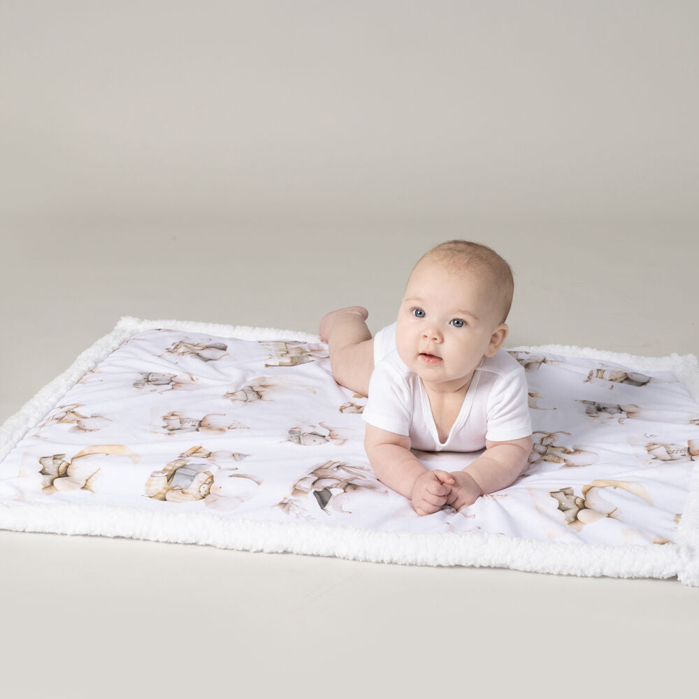 Bubba Blue 70x90cm Elephant Bedtime Reversible Fleece Cuddle Blanket — image 6