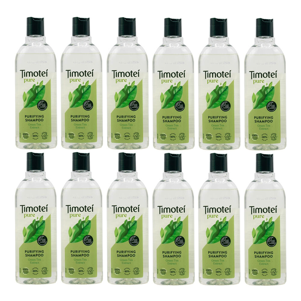 Timotei Pure Purifying Shampoo 300ml Green Tea Extract Hair Nourishing (12 Pack)