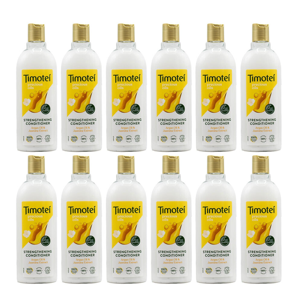 Timotei Strengthening Conditioner 300ml Argan Oil & Jasmine Hydrating (12 Pack)