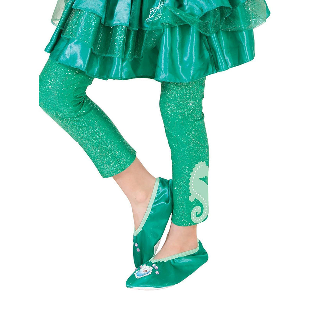 Rubies Disney Little Mermaid Ariel Footless Leggings Girls/Kids US 3-5 Costume Green