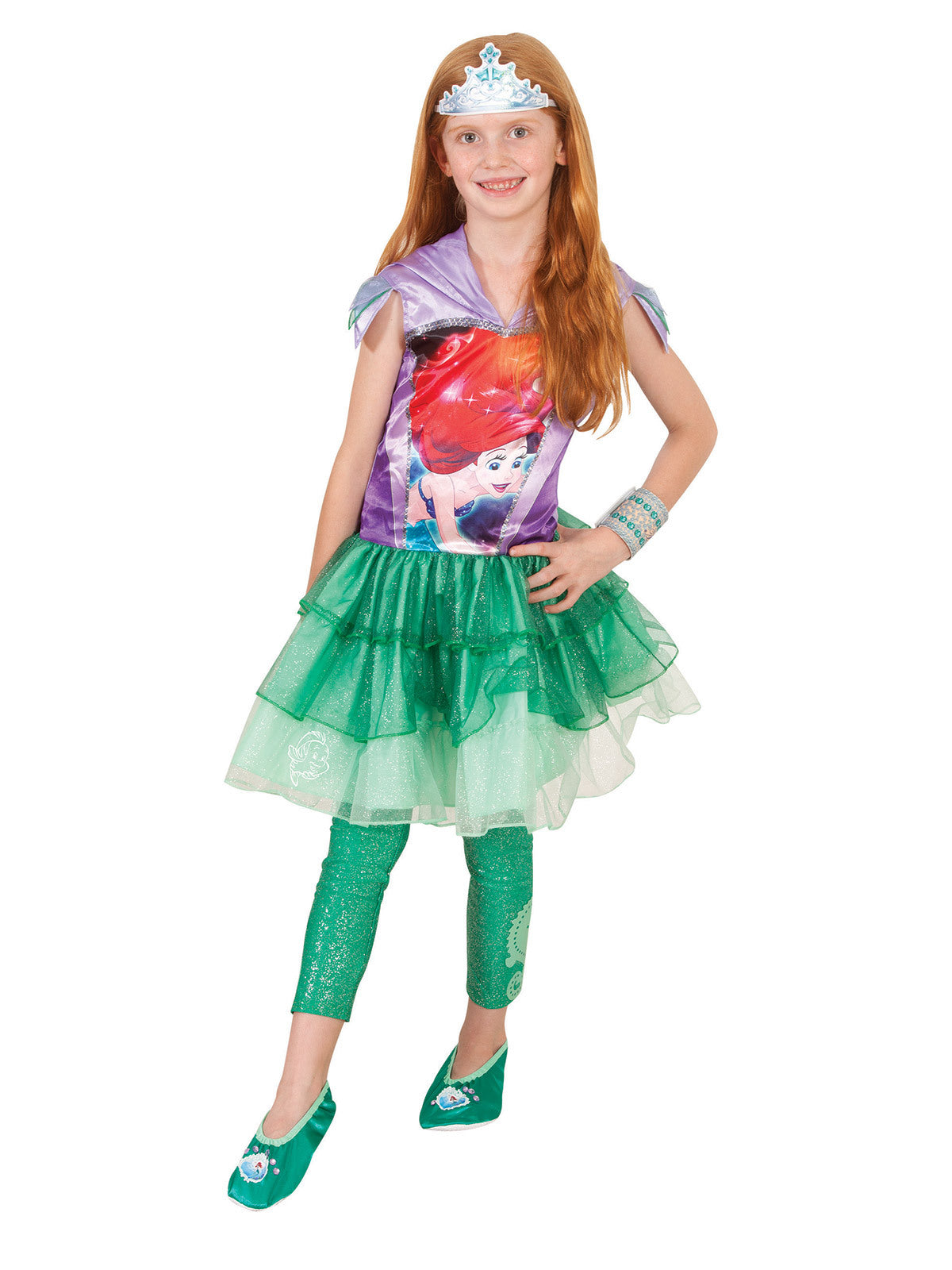Rubies Disney Little Mermaid Ariel Footless Leggings Girls/Kids US 3-5 Costume Green — image 3