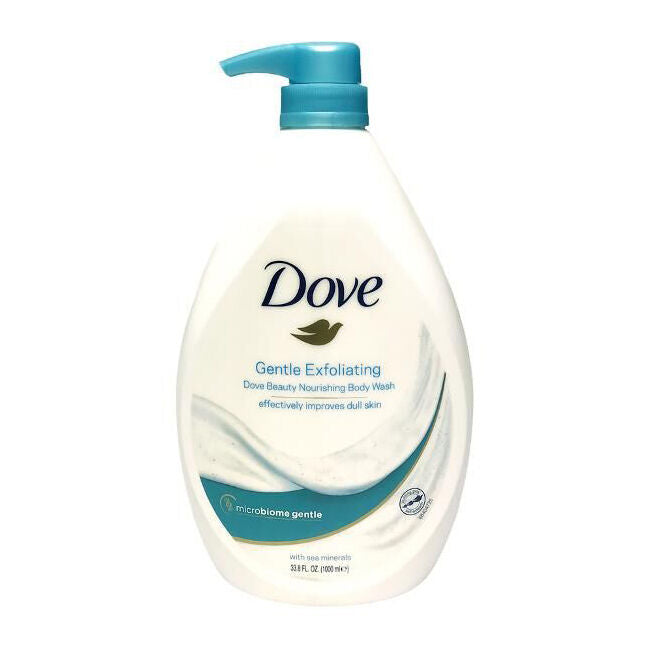 Dove Cream Gentle Exfoliating Body Wash 1L Moisturising Bath Care Soothing