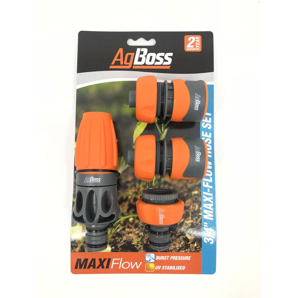 Agboss Durable UV Resistant Maxi-Flow Hose Set 18mm Orange (4 Pieces)