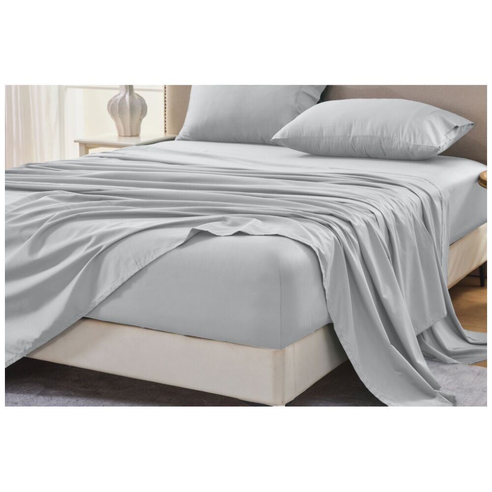 Grosvenor House 500TC Egyptian Cotton Sheet Set w/ Pillowcase Silver — image 2