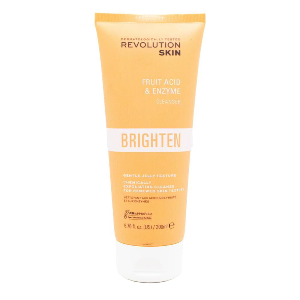 Revolution Skin Care 200ml Fruit Acid & Enzyme Brighten Facial Cleanser