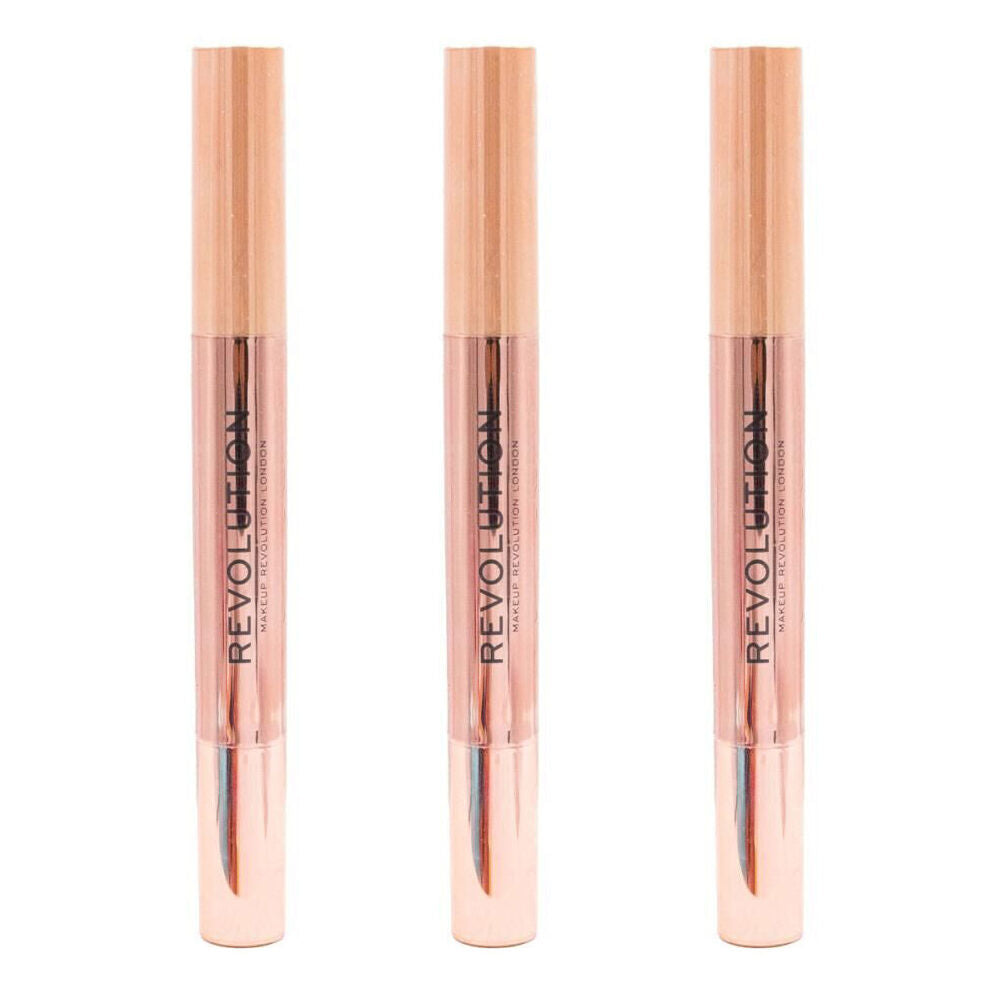 Revolution Lustre Wand Eye Shadow Stick Fancy Champagne 3.6g Makeup (3 Pack)
