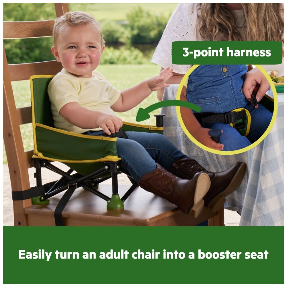 Bright Starts 6m+ John Deere Pop N Sit Portable Baby Booster High Chair — image 7