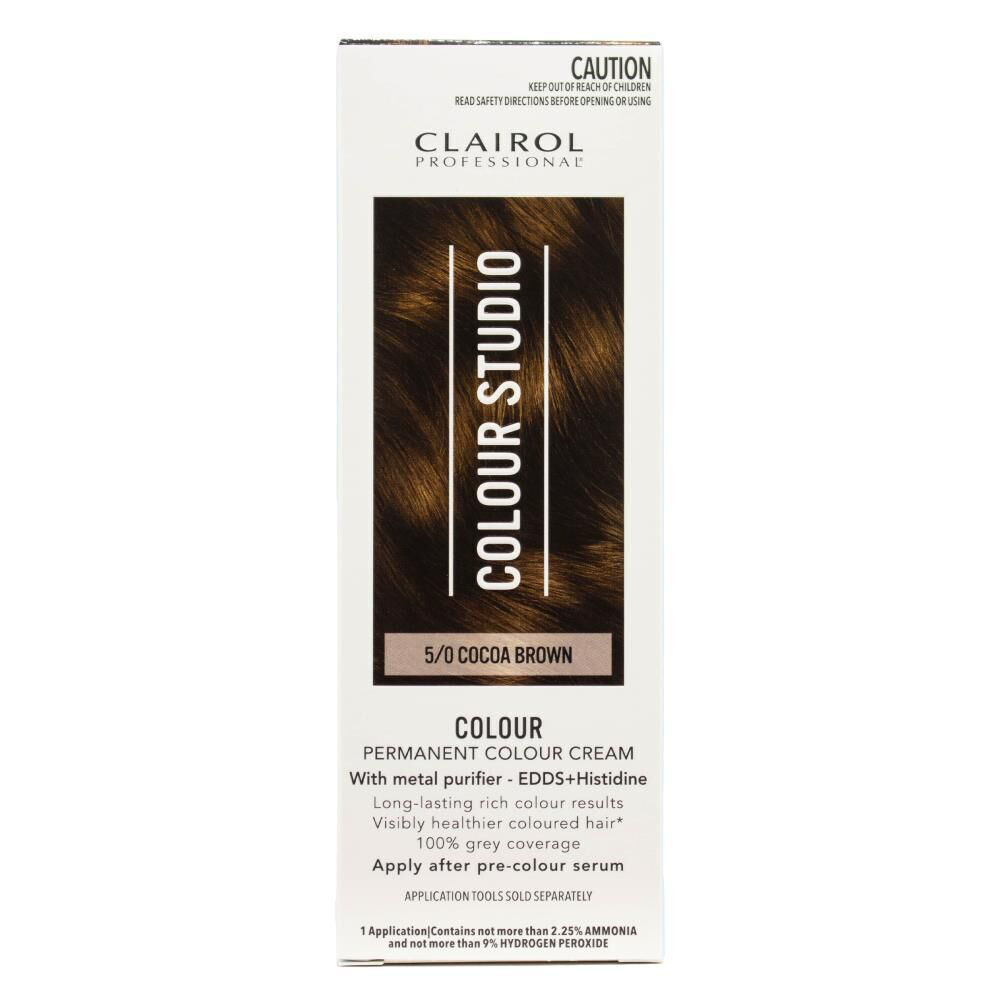 Clairol Professional Permanent Hair Colour Cream 5/0 Cocoa Brown Dye (3 Pack) — image 2