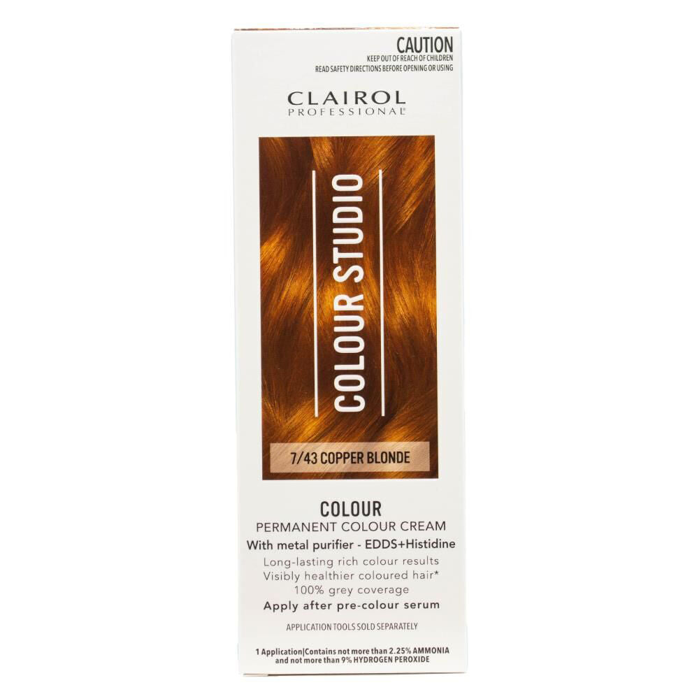 Clairol Professional Permanent Hair Colour Cream 7/43 Copper Blonde Dye (3 Pack) — image 2