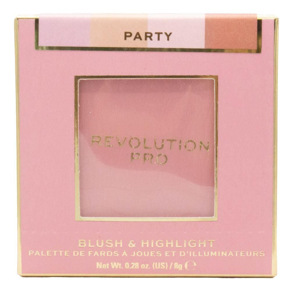 Revolution Party Beauty Makeup Pro 8G Blush & Highlighter Palette