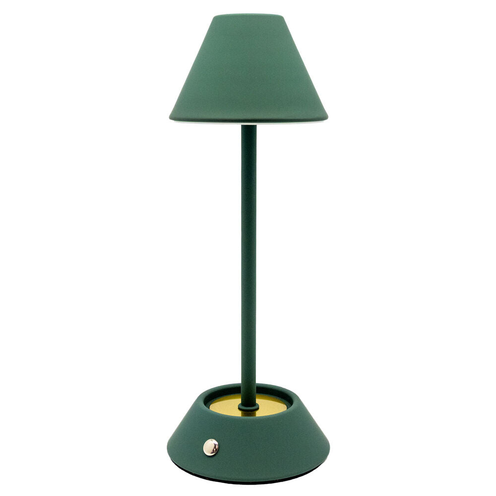 Boyle LED Rechargeable Table Lamp with Cone Shade 10x10x28cm Matt Green (2 Pack) — image 2