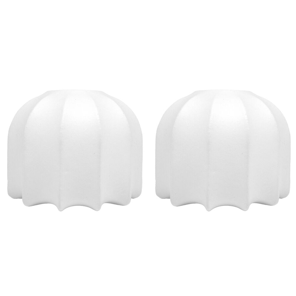 Boyle Silk Umbrella Shade Only 12x12x9.5cm Metal Body with White Silk Cover (2 Pack)