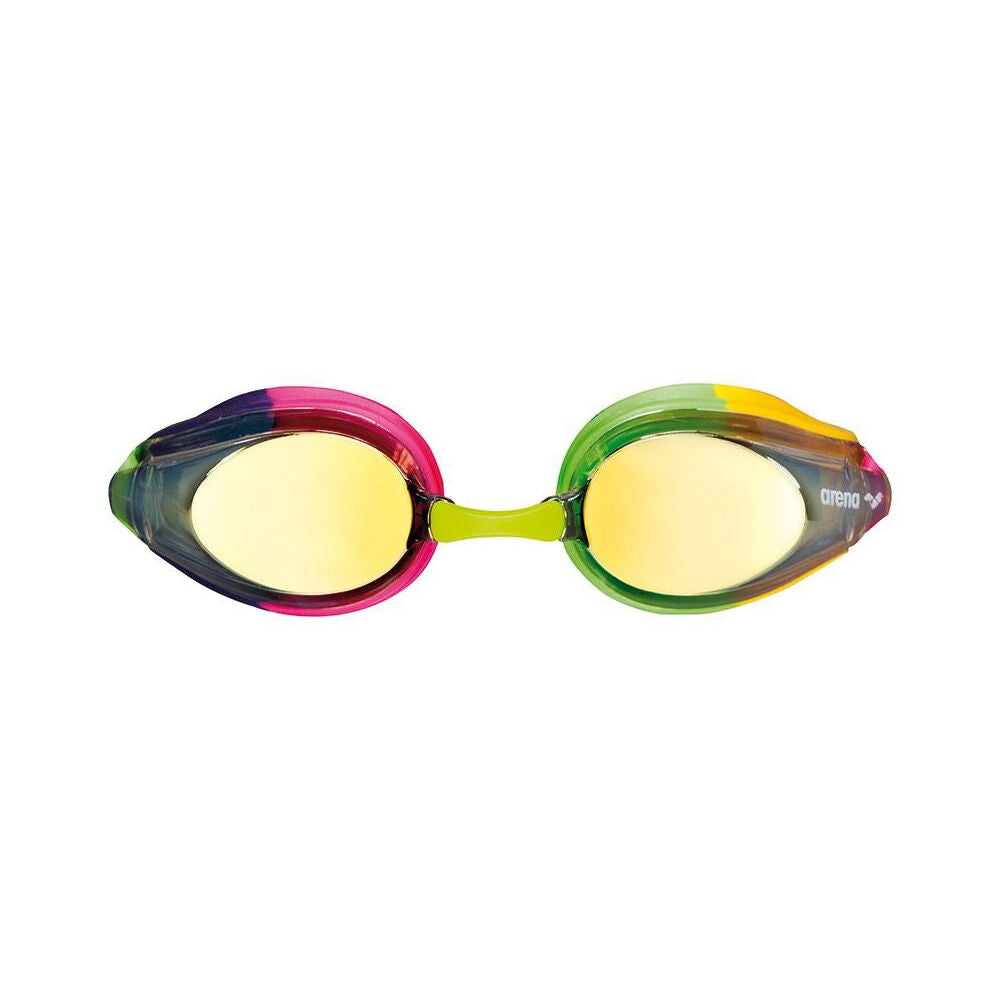 Arena Violet/Fuchsia/Green Tracks Junior Mirror Goggles Swimming Eye Protection