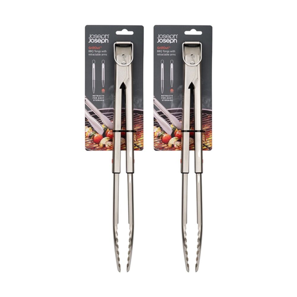 Joseph Joseph GrillOut BBQ Tongs With Retractable Arms Stainless steel (2 Pack)