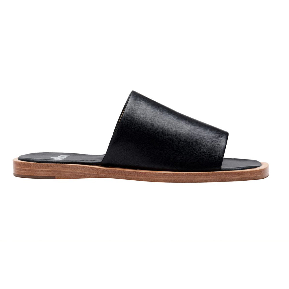 Rollie Women's Alpha Leather Slide/Sandal Shoe Open Toe Footwear Black US8/EU39