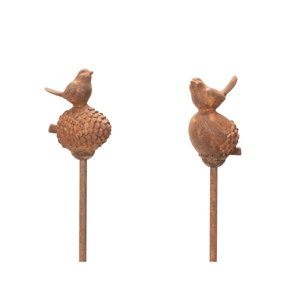20109-a-fresco-cast-iron-stake-acorn-bird-sculpture-14x10cm-rust