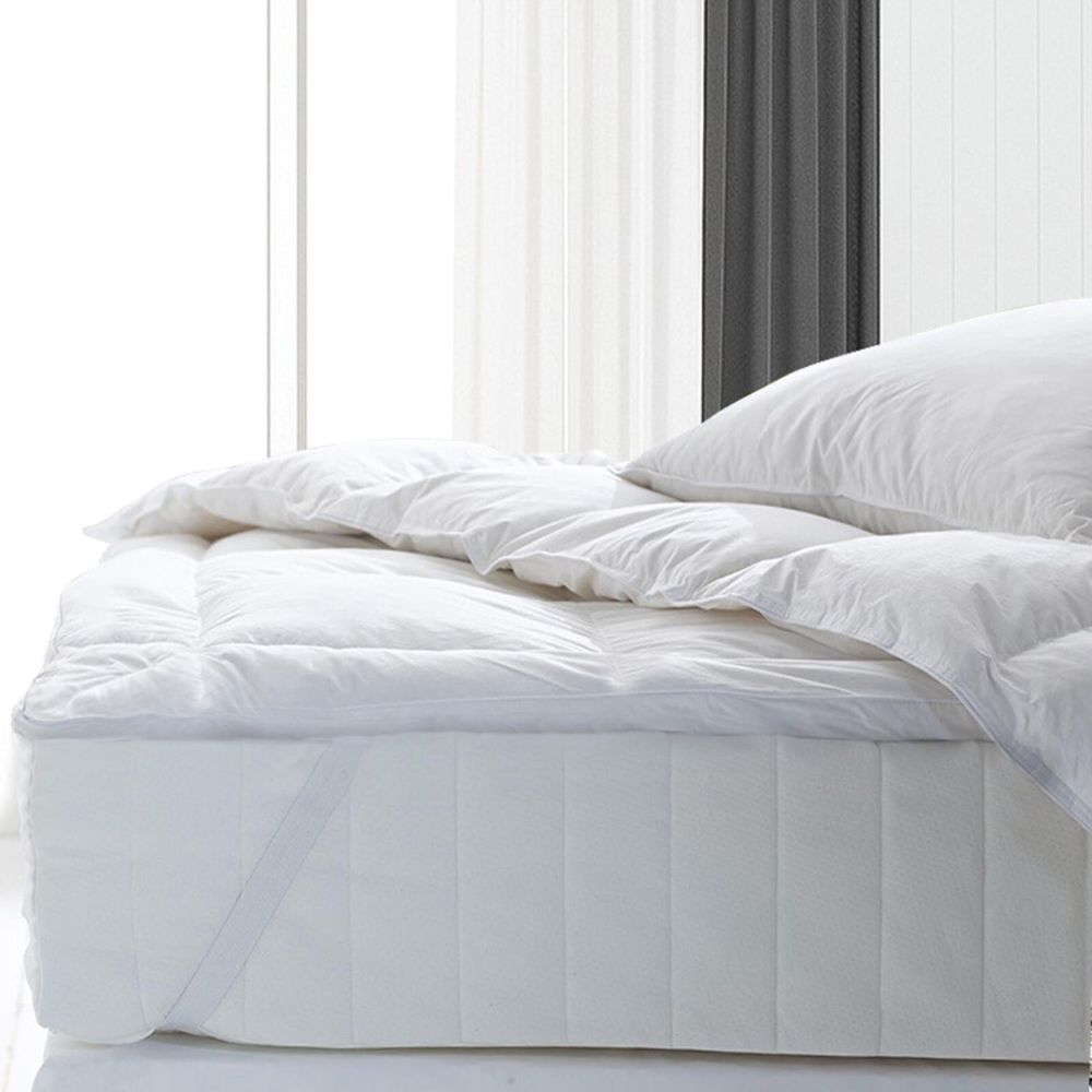 Royal Comfort 1000GSM Goose Mattress Topper - White