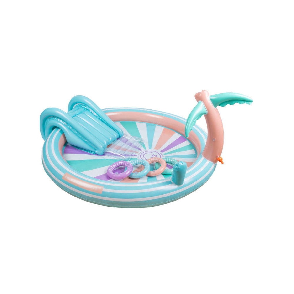 2020se302-swim-essentials-kids-inflatable-adventure-pool-hello-sunshine